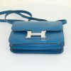 Hermes Constance handbag in blue Tadelakt leather - Detail D5 thumbnail