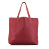 Shopping bag Hermes Double Sens in pelle taurillon clemence rosso Rubis e rosa Jaipur - 360 thumbnail