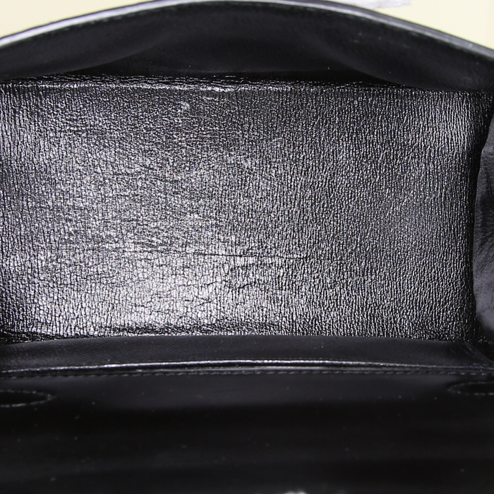 Bolso Hermès Kelly 20 cm en cocodrilo porosus negro - Detail D3