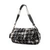Chanel Camelia handbag in black and white tweed - 00pp thumbnail