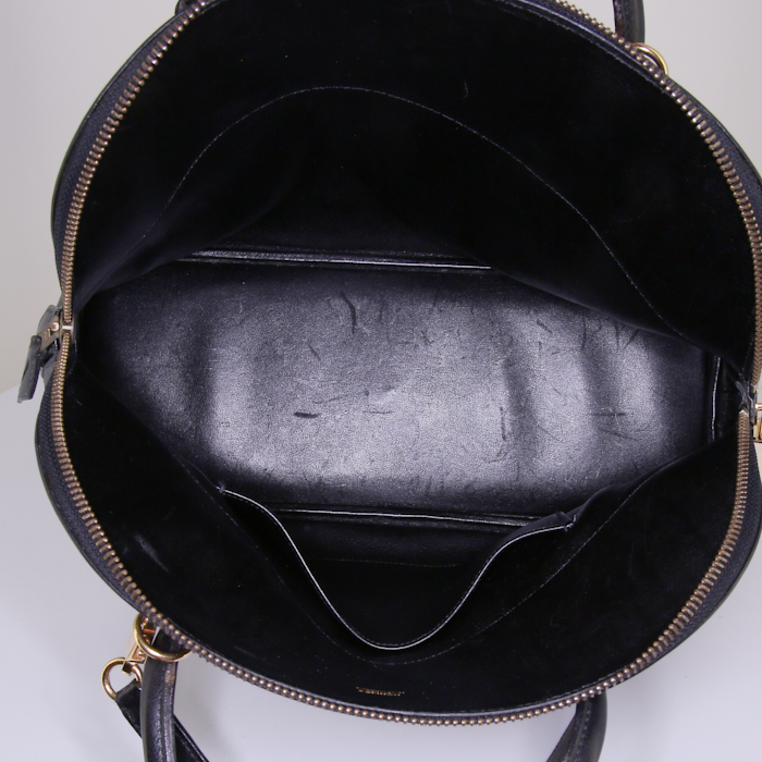 Sac à main Hermes Bolide 35 cm en cuir Swift noir - Detail D3