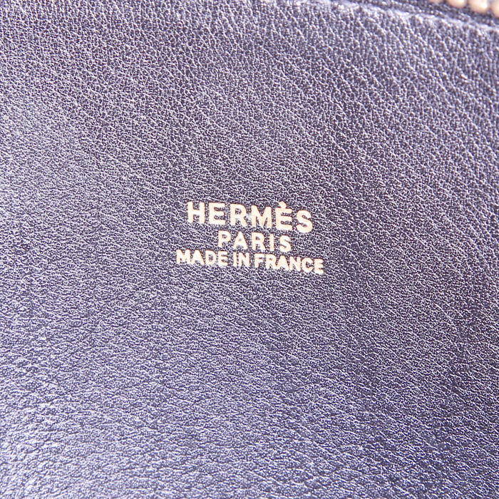 Hermes Bolide 35 cm handbag in black Swift leather - Detail D4