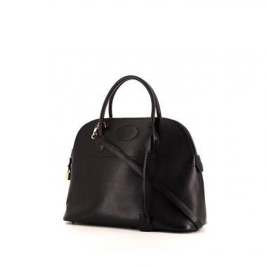 Sac à main Hermes Bolide 35 cm en cuir Swift noir