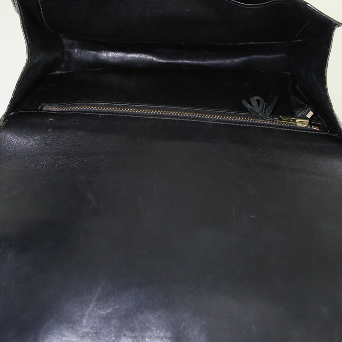Bolso de mano Hermes Constance en cocodrilo negro - Detail D3
