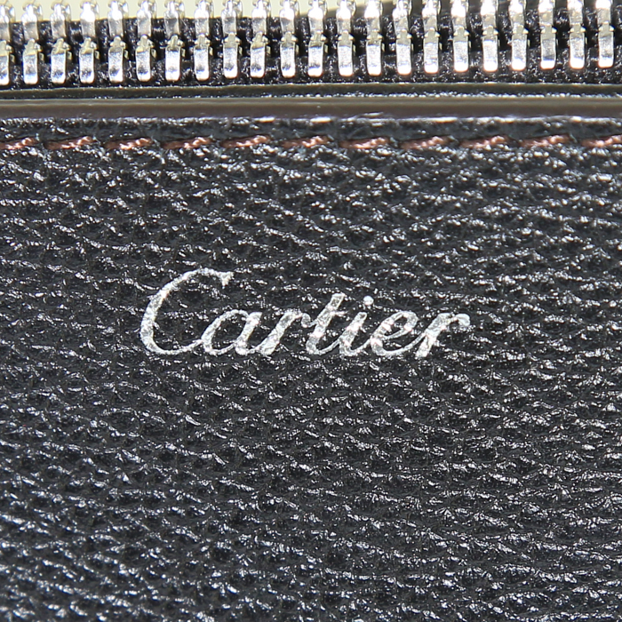 Cartier bag in black leather - Detail D4