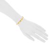 Open Buccellati Macri Classica small model bracelet in yellow gold,  white gold and diamonds - Detail D1 thumbnail