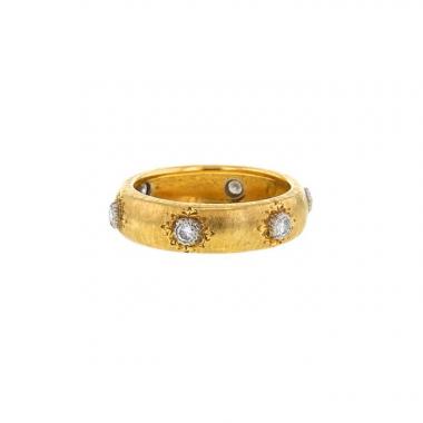 Bague Buccellati Macri Classica en or jaune,  or blanc et diamants