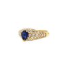 Cartier 1980's ring in yellow gold,  diamonds and sapphire - 00pp thumbnail