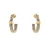 Cartier hoop earrings in yellow gold and stainless steel - 00pp thumbnail