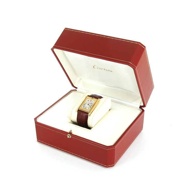 Orologio Cartier Tank Basculante in oro giallo Ref :  2391 - Detail D4