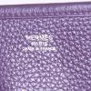 Hermes Evelyne small model shoulder bag in purple togo leather - Detail D3 thumbnail