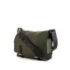 Loewe Military Messenger shoulder bag in khaki and black grained leather - 00pp thumbnail