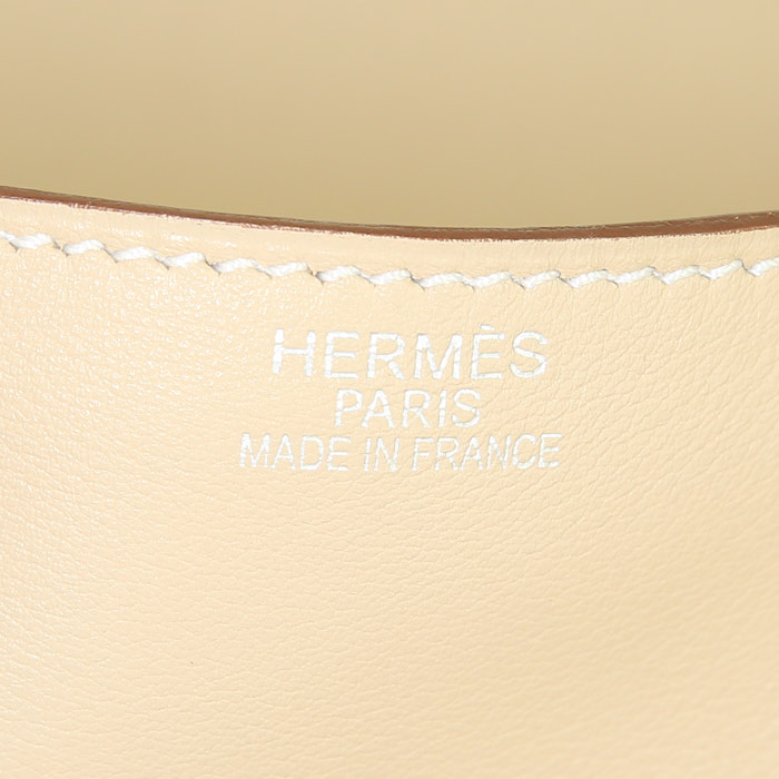 Borsa Hermes Kelly Flat in pelle color crema - Detail D4
