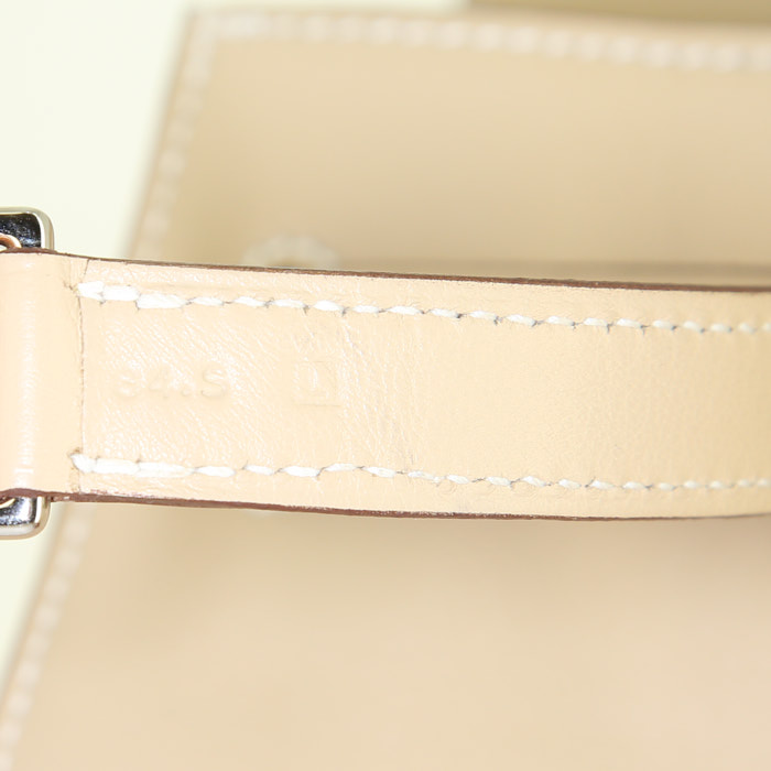 Borsa Hermes Kelly Flat in pelle color crema - Detail D5
