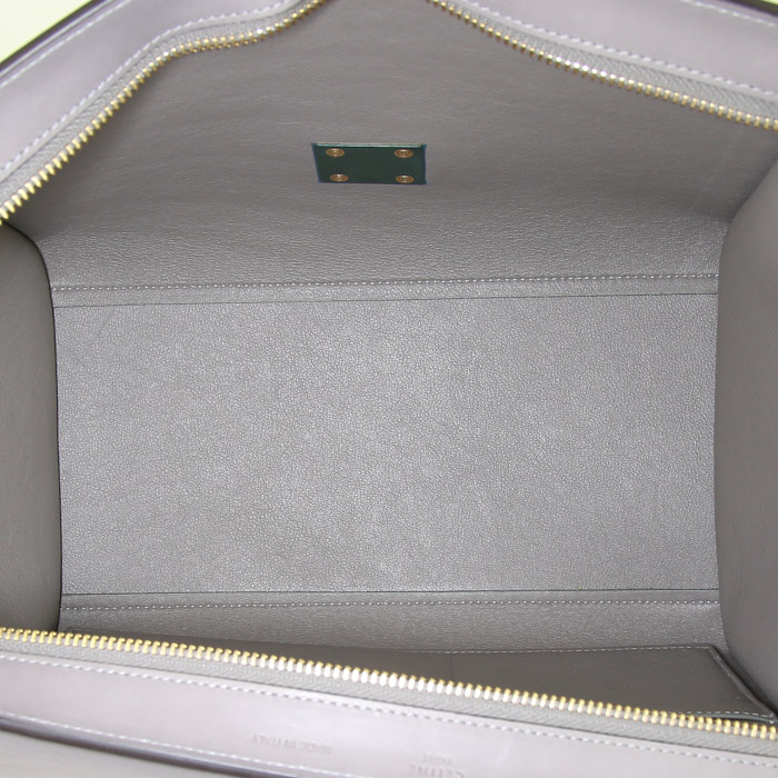 Celine Trapeze small model handbag in blue, grey and black tricolor leather - Detail D3