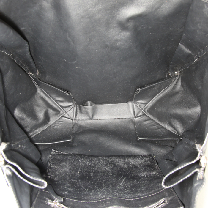 Shopping bag Celine Gusset in pelle nera - Detail D2