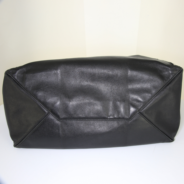 Sac cabas Celine Gusset en cuir noir - Detail D5