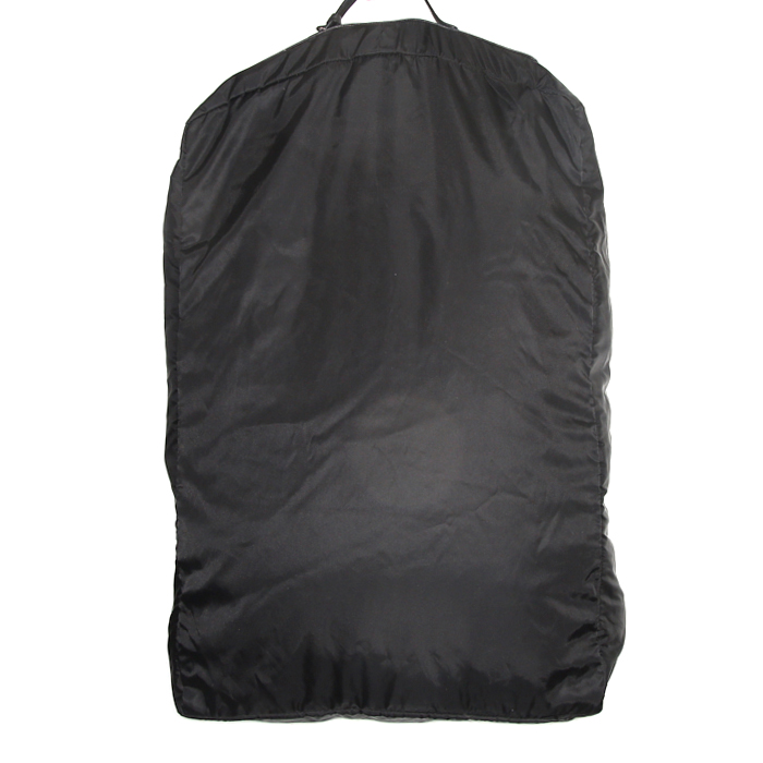 Prada clothes-hangers in black canvas and black leather - Detail D1