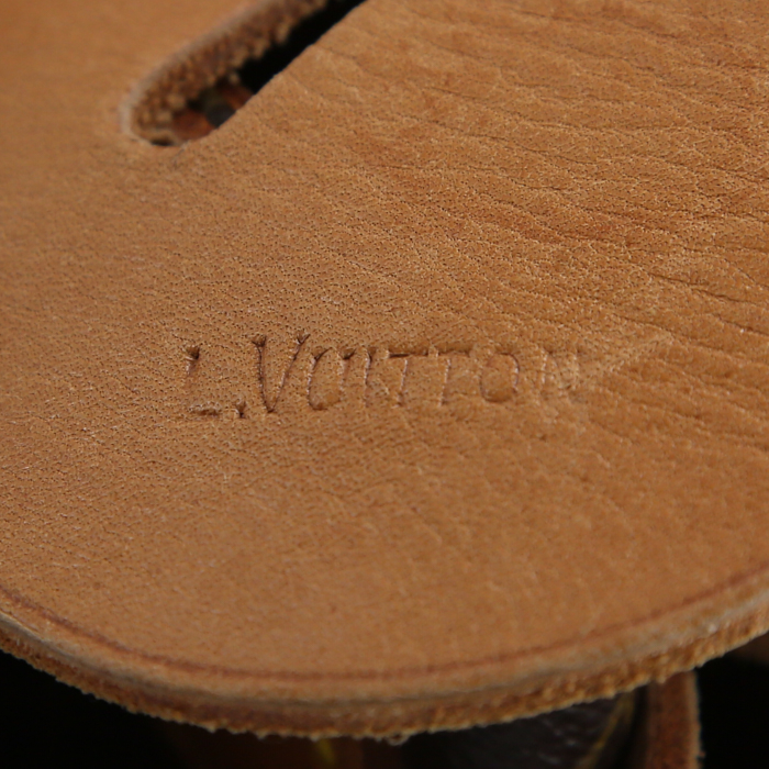 Louis Vuitton Steamer Bag weekend bag in monogram canvas and natural leather - Detail D3
