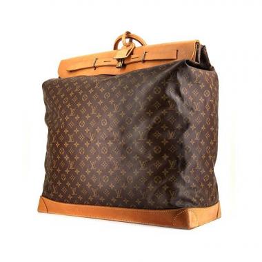 Bolso de fin de semana Louis Vuitton Steamer Bag en lona Monogram y cuero natural