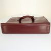 Cartier Vintage bag worn on the shoulder or carried in the hand in burgundy leather - Detail D4 thumbnail