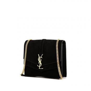 Borsa a tracolla Saint Laurent Sulpice in camoscio nero