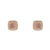 Fred Pain de Sucre small earrings in pink gold,  diamonds and quartz - 00pp thumbnail