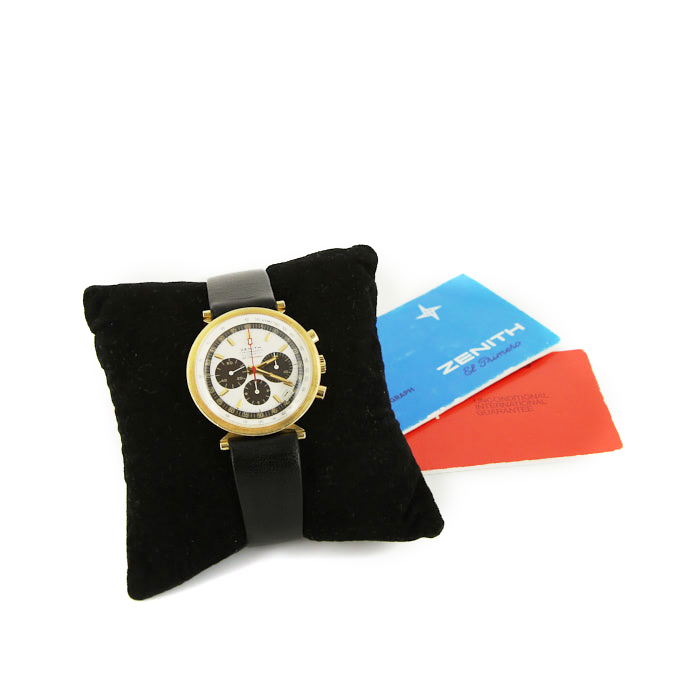 Zenith El Primero watch in yellow gold Circa  1969 - Detail D2