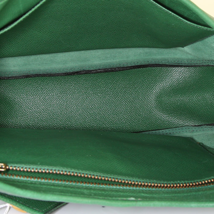 Borsa Hermès Tsako in pelle Epsom verde - Detail D2