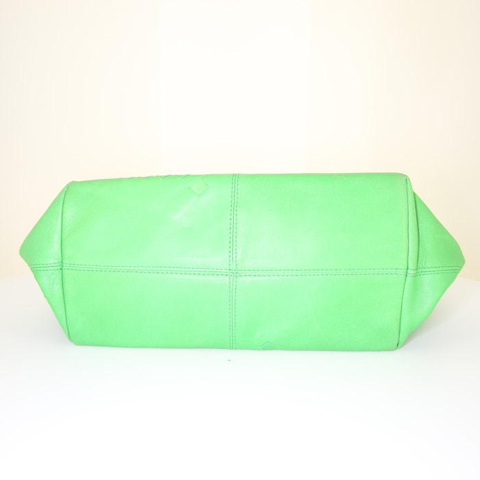 Sac cabas Bottega Veneta Regent en cuir vert - Detail D4