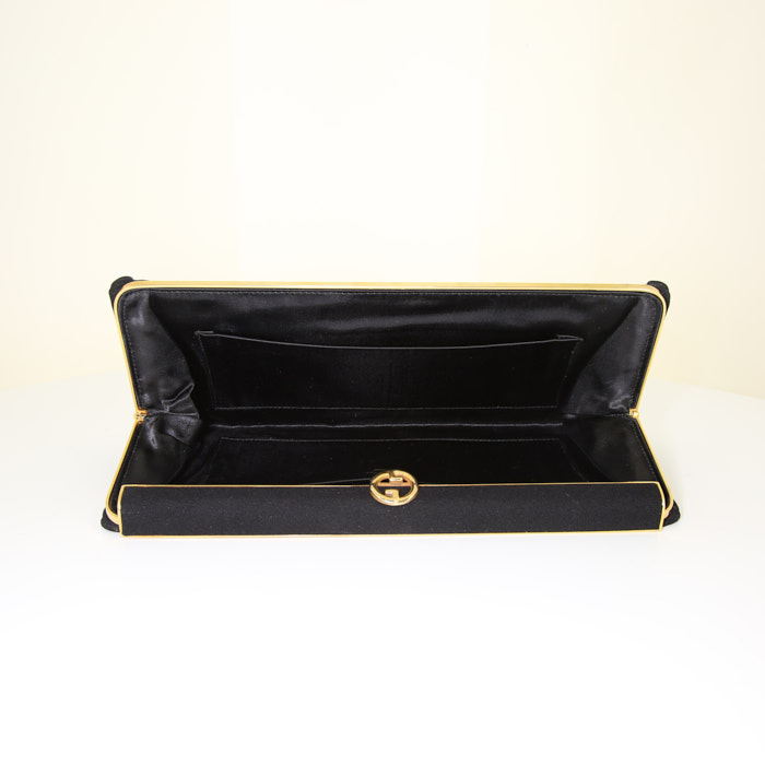 Gucci Gucci Vintage clutch in black canvas - Detail D2