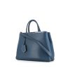 Fendi 2 Jours bag worn on the shoulder or carried in the hand in blue two tones leather - 00pp thumbnail