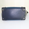 Sac à main Celine Luggage Mini moyen modèle en cuir tricolore bleu bleu-marine et gris - Detail D4 thumbnail