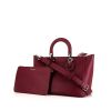 Dior shoulder bag in burgundy leather - 00pp thumbnail