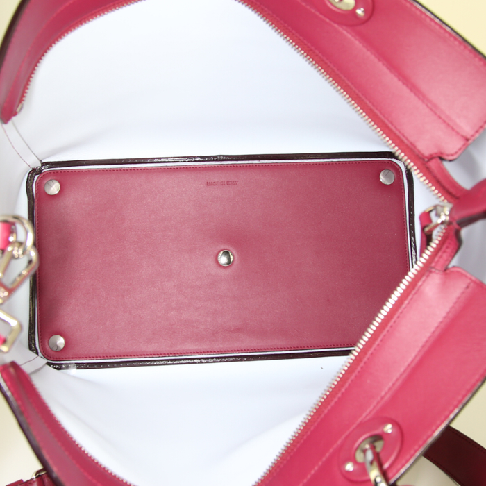 Borsa a tracolla Dior in pelle bordeaux - Detail D3