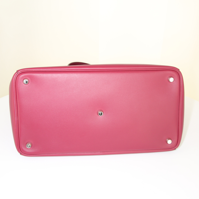 Dior shoulder bag in burgundy leather - Detail D5