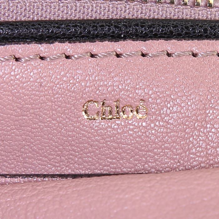Sac Chloé en cuir rose et noir - Detail D3