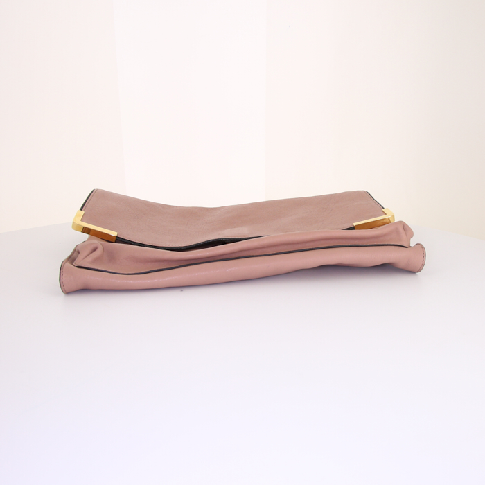 Bolso Chloé en cuero rosa y negro - Detail D4