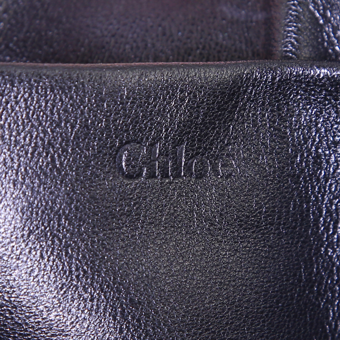 Chloé Elsie handbag in beige leather - Detail D4
