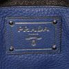 Prada shopping bag in dark blue grained leather - Detail D4 thumbnail