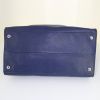 Prada shopping bag in dark blue grained leather - Detail D5 thumbnail