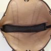Hermes Garden shopping bag in beige canvas and brown leather - Detail D3 thumbnail
