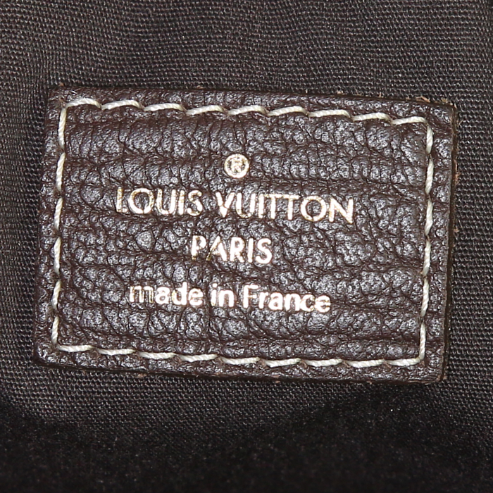 Louis Vuitton Manon medium model bag worn on the shoulder or carried in the hand in brown and beige monogram canvas Idylle - Detail D3