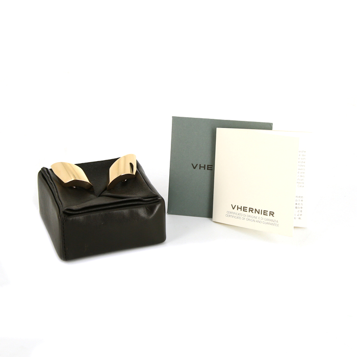 Pendientes Vhernier Vague en oro rosa - Detail D2