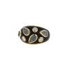 Cartier 1990's ring in yellow gold,  lacquer and moonstone and in diamonds - 00pp thumbnail