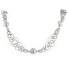 Flexible Buccellati necklace in white gold and pearls - 00pp thumbnail