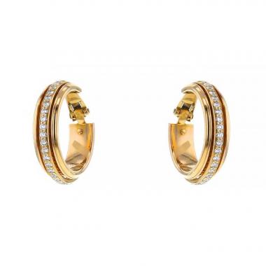 Orecchini a cerchio Piaget Possession in oro giallo e diamanti