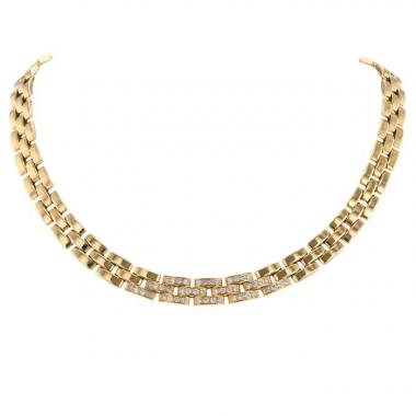 Cartier Maillon Panthère necklace in yellow gold and diamonds
