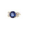 Vintage ring in yellow gold,  sapphire and diamonds - 00pp thumbnail