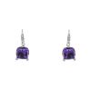 Poiray Fille Antique earrings in white gold,  amethysts and diamonds - 00pp thumbnail